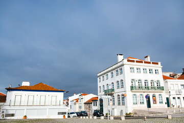 White Buildings Featuring Orange Tiled