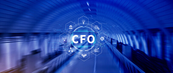 CFO, CFO digital technology concept. Internet, business and finance, strategy office work. Technology and network concept.