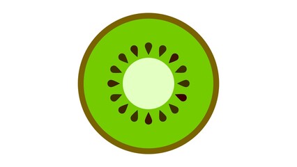 Simple kiwi fruit icon