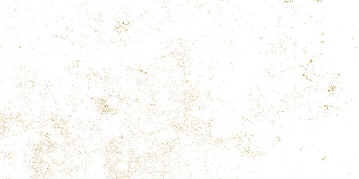 White abstract background with distressed grunge grain and rust dust texture, enhanced by shiny gold confetti glitter for festive banners, posters, and modern layouts