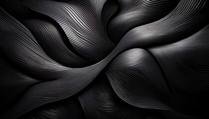 Vertical Dark Black Flexible Bend Abstract Trellised Or Cellular Background