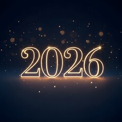 Fototapeta premium 2026 number new year future wallpaper, illustration, banner, vector