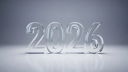 2026 number new year future wallpaper, illustration, banner, vector