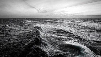 The Stunning Black And White Sea Waves Reveal The Motion Of Nature With Intricate Textures And Gentle Undulations Capturing The Oceanrs Energy In A Timeless Artistic Visual