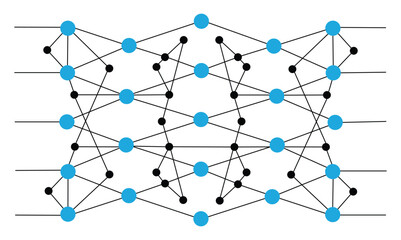 Artificial Neural Network Diagram Vector &ndash; Machine Learning Connection Nodes Illustration