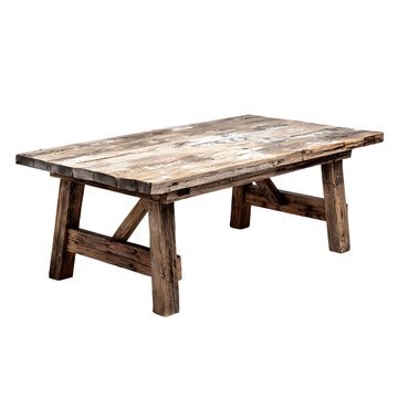Vintage wooden trestle table