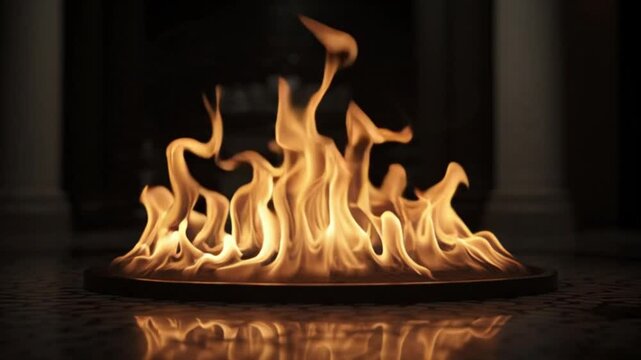 animate Slow-moving elegant flames