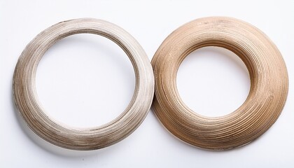 Two Circles Are Drawn On A White Background