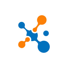 abstract molecular icon vector