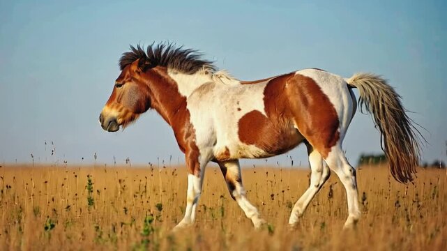 indian pinto pony walking video