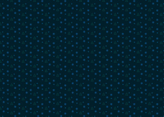 Obraz premium Midnight Blue Christmas Snowflake and Tree Seamless Pattern