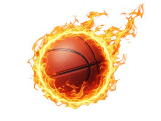 Fototapeta premium Fiery basketball
