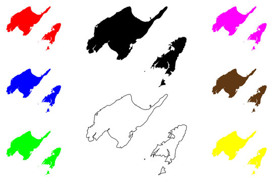 Lapu-Lapu city (Central Visayas Region, Republic of the Philippines, ROP) map vector illustration, scribble sketch Lapu Lapu or Opon map