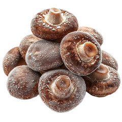 Pile of fresh shiitake mushrooms