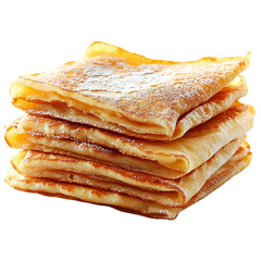 Stack of golden crepes