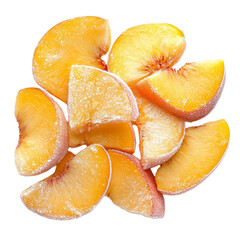 Freshly sliced peaches