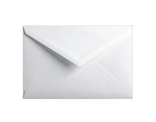 A bright white, closed envelope is centered against a solid black background.