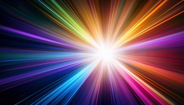 Bright Multicolor Light Burst With Soft Glowing Rays And Pastel Highlights On A Transparent Background Luminous Energy Flare Effect For Overlays Magic Accents Fantasy Visuals And Creative Design