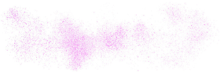 Pink glitter isolated on white background and texture