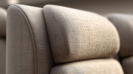 A close up of a chair's headrest