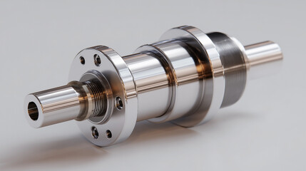 A metal piece with a hole in the middle