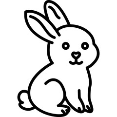 Fototapeta premium Easter Bunny Painting Icon