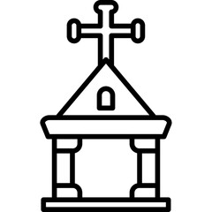 Obraz premium Christian Church Building Icon