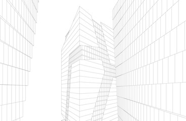 Fototapeta premium Abstract architecture 3D rendering