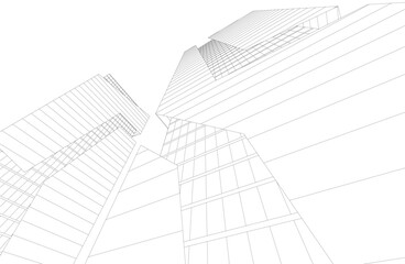 Fototapeta premium Abstract architecture 3D rendering