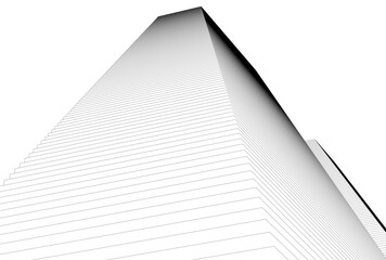 Abstract architecture 3D rendering