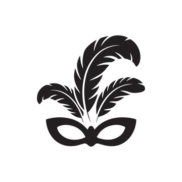 minimal carnival headpiece vector symbol