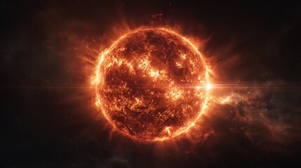 Colossal Sun-Like Star with Explosive Solar Flares in Dark Space