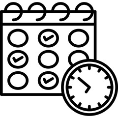 Obraz premium Schedule Planner Calendar Icon