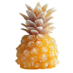 Sugared pineapple isolated on transparent background