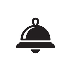 Fototapeta premium simple bakery bell icon in solid fill style