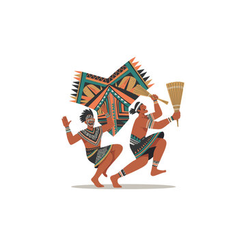 traditional ati atihan celebration concept with tribal patterns and rhythm