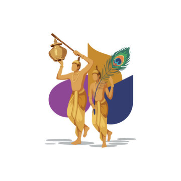 minimalist thaipusam concept with ritual objects and serene poses