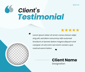 Professional Customer Review Social Media Post Testimonial Design Template