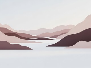 Serene mountain lake