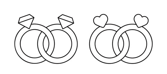 Set of wedding ring outline.
Heart and diamond coloring pages and templates
Perfect for Valentine&rsquo;s Day worksheets, printables, crafts, greeting cards, and educational use. 