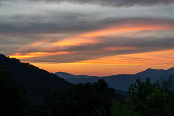Fototapeta premium Asheville, North Carolina Mountain Sunset