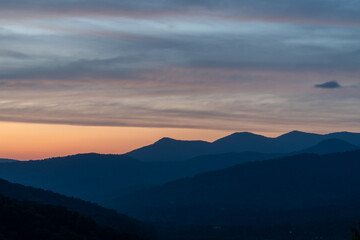 Obraz premium Asheville, North Carolina Mountain Sunset