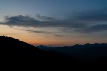 Fototapeta premium Asheville, North Carolina Mountain Sunset
