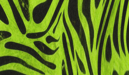 A vibrant close up reveals a striking pattern of bold black stripes against a luminous neon green background texture high quality © Nasrin