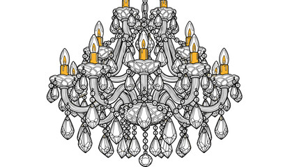 Luxury Crystal Chandelier with Multiple Lights.