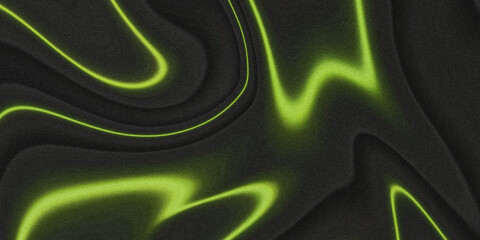 Abstract neon green lines and curves flow across a dark textured background creating a visually striking and dynamic composition high quality © Nasrin
