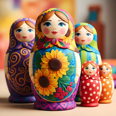 Matryoshka doll, a famous Russian cultural figure