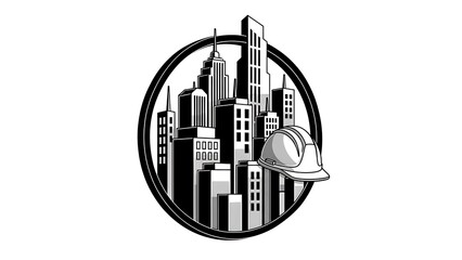 Obraz premium Modern Metropolitan Development and Civil Construction Branding