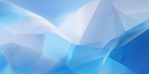 Obraz premium Abstract geometric blue and white pattern with shades of light and shadow