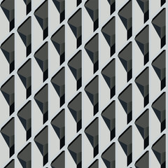 Nahtloses architektonisches Muster einer modernen Wohnhausfassade mit Fenstern und Balkonnischen &ndash; ideal f&uuml;r Hintergr&uuml;nde und Architekturdesign.